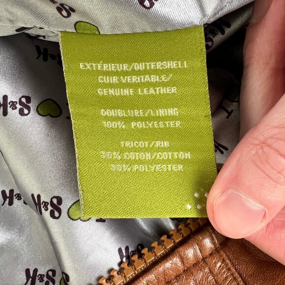 Soia & Kyo Vintage Y2K 90s Leather Bomber Field Jacket Barn Coat Moto 2000s 00's - Picture 8 of 14